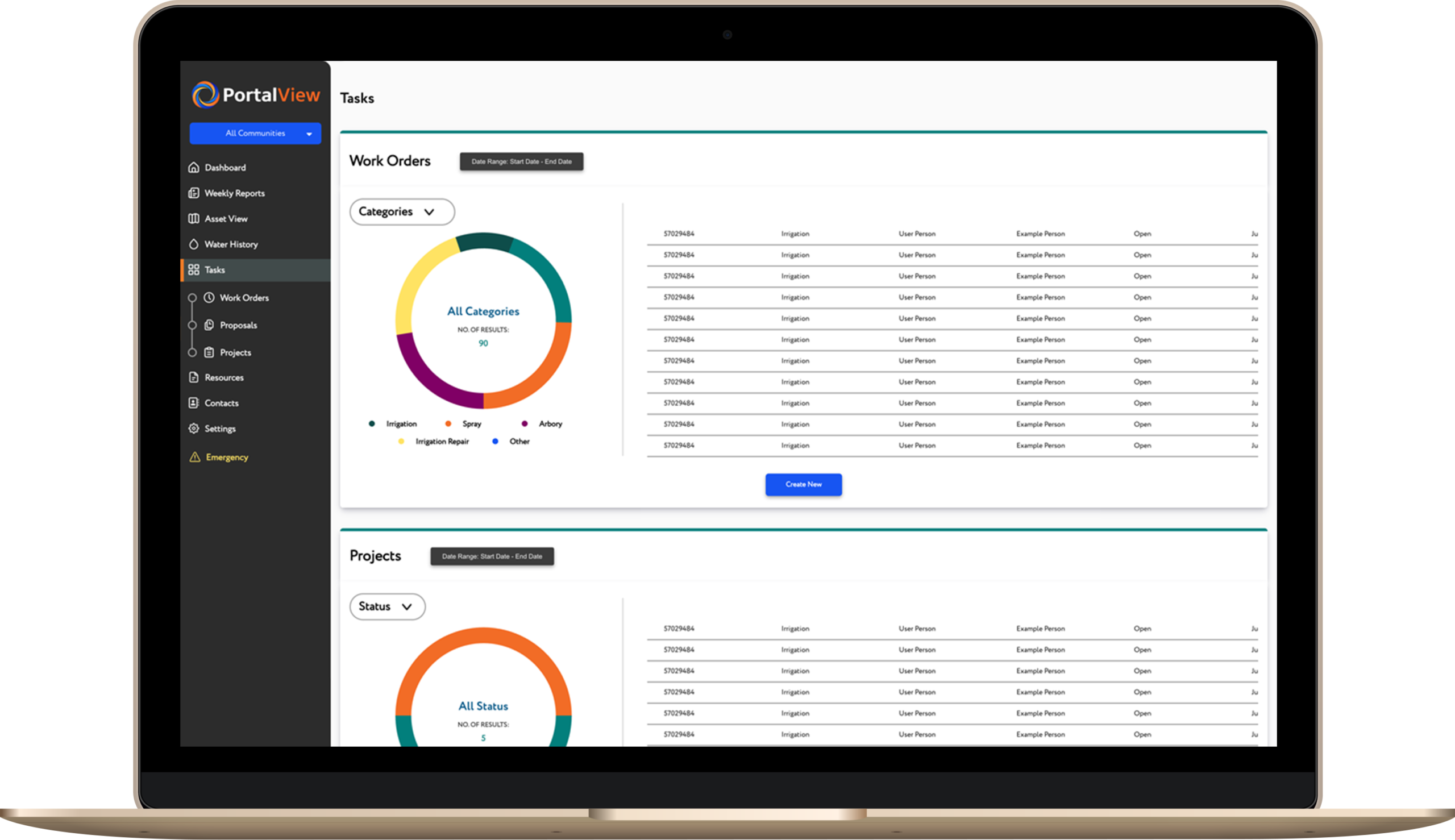 Database Laptop View